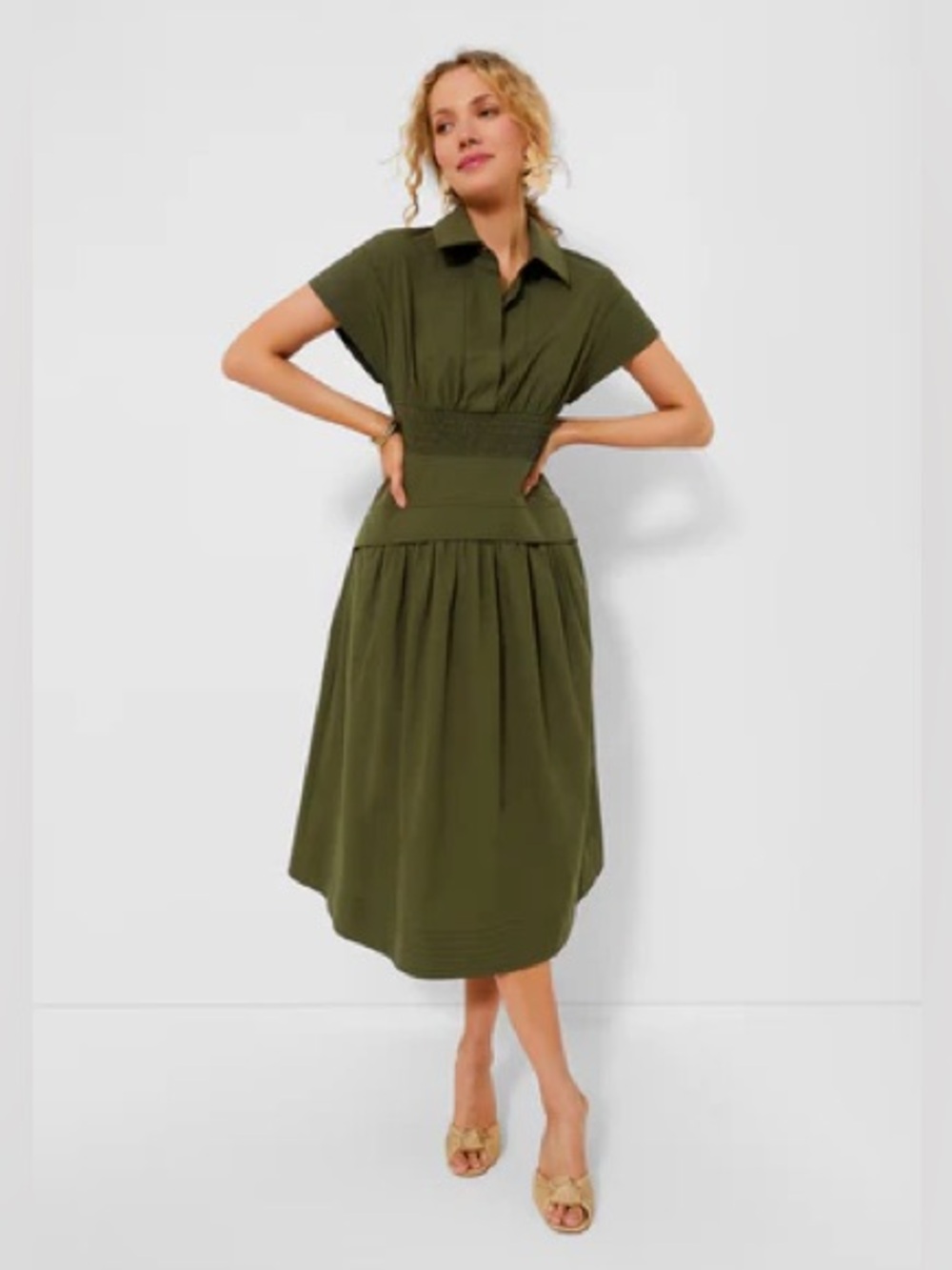 Tuckernuck Cameran Dress army green Small